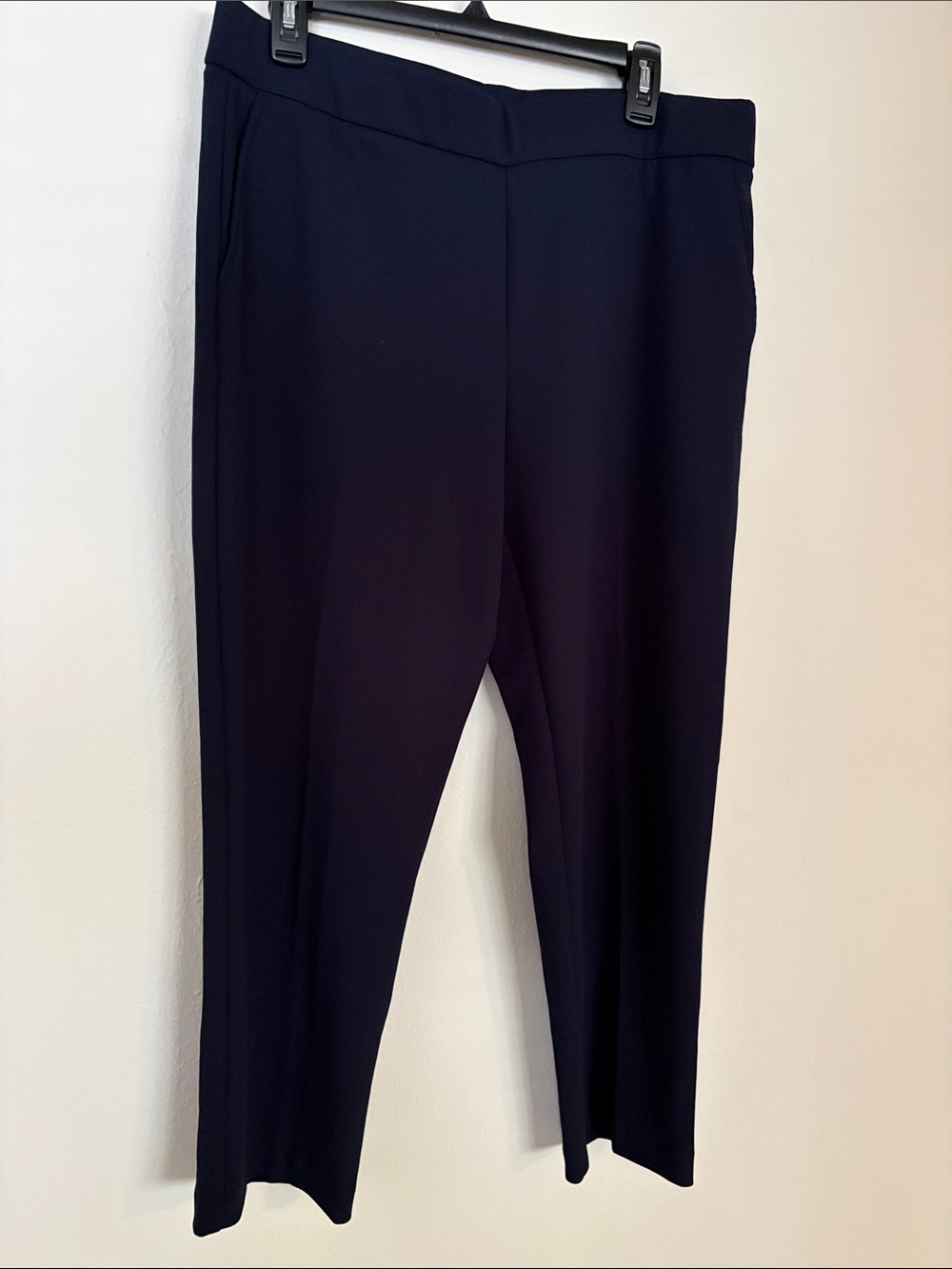 Hilary Radley Straight Leg Pull-On Pants in Navy